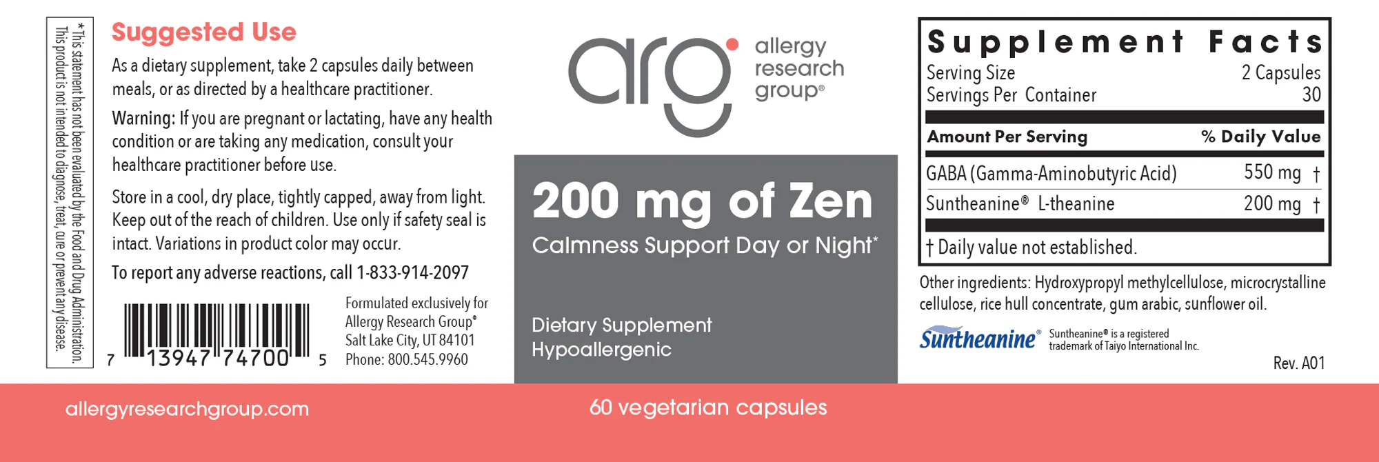 200 Mg Of Zen 200 MG 60Veggie Caps - Image 2