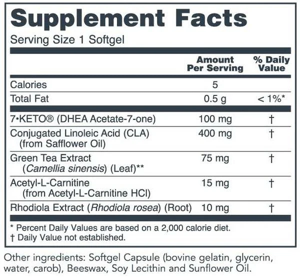7-Keto LeanGels 100 MG 60 Softgels - Image 2