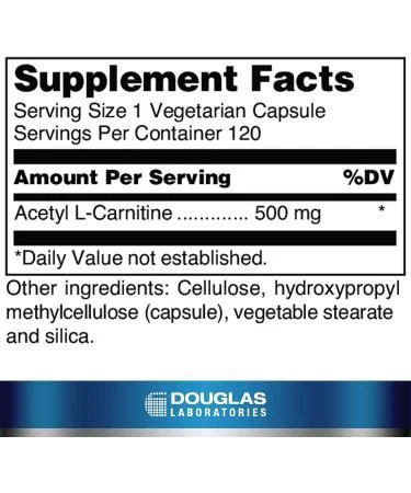 Acetyl-L-Carnitine 500 MG 120 Veggie Caps - Image 3