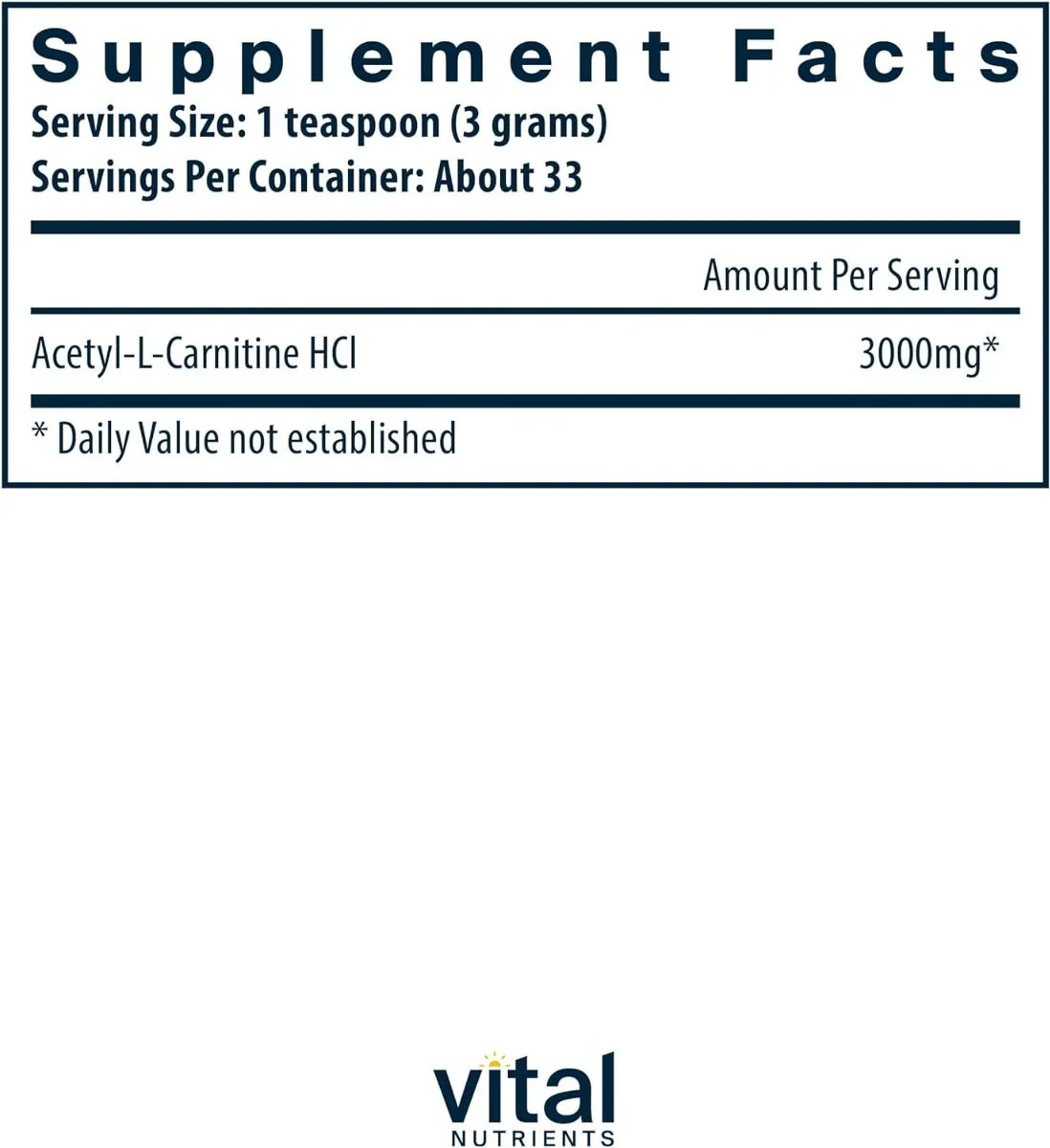 Acetyl L-Carnitine Powder 100gPowder - Image 2