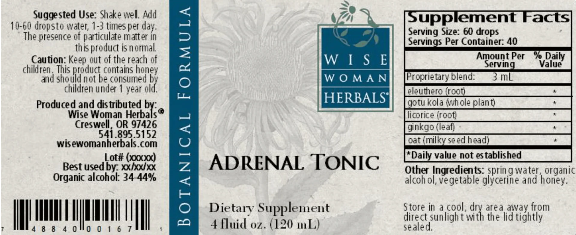 Adrenal Tonic (Formerly Gingkola Tonic) 4 Oz - Image 2