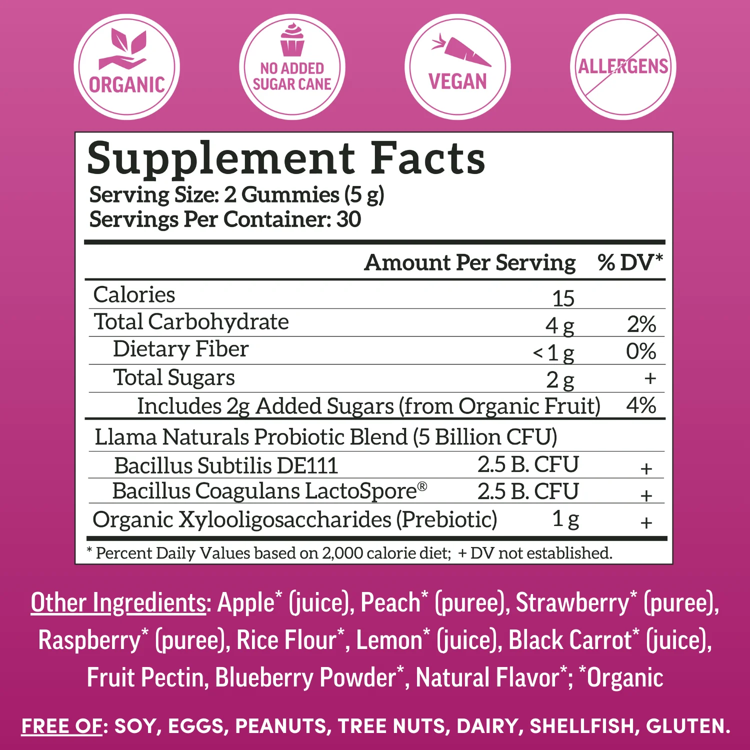Adult Prebiotic & Probiotic Gummies, Mixed Berry (60 ct) - Image 3