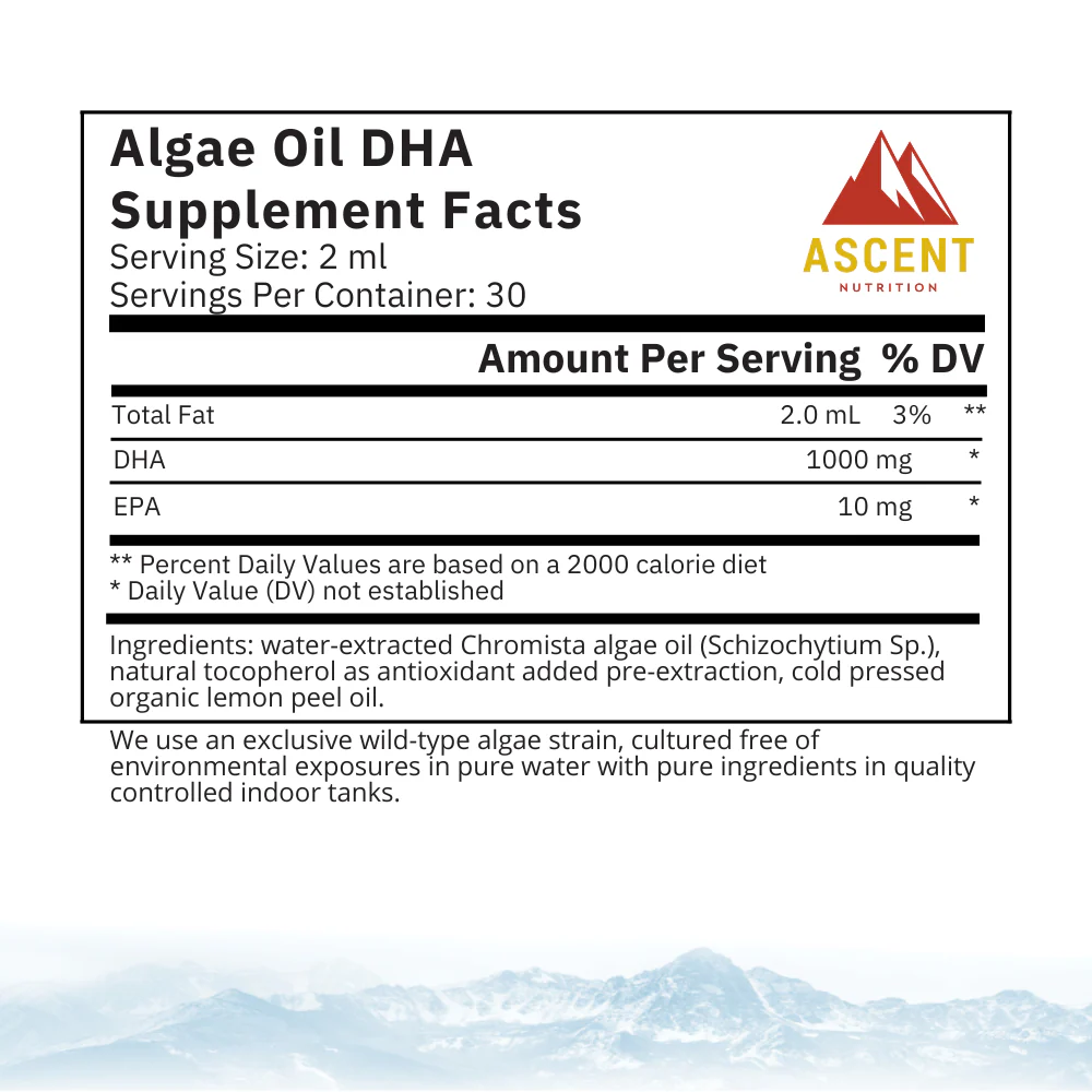 Algae Oil DHA Omega-3's - Vegan and Vegetarian, 1000 mg - Image 2