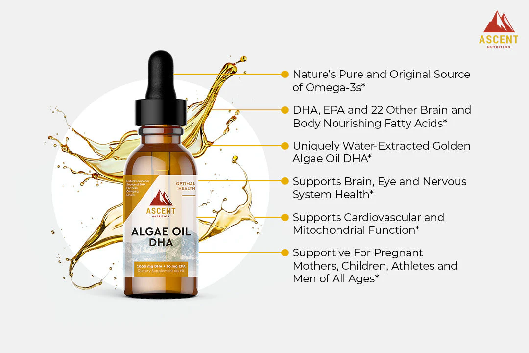 Algae Oil DHA Omega-3's - Vegan and Vegetarian, 1000 mg - Image 5