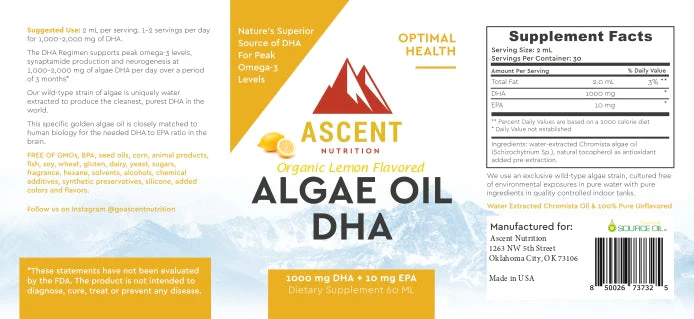 Algae Oil DHA Omega-3's - Vegan and Vegetarian, 1000 mg - Image 7