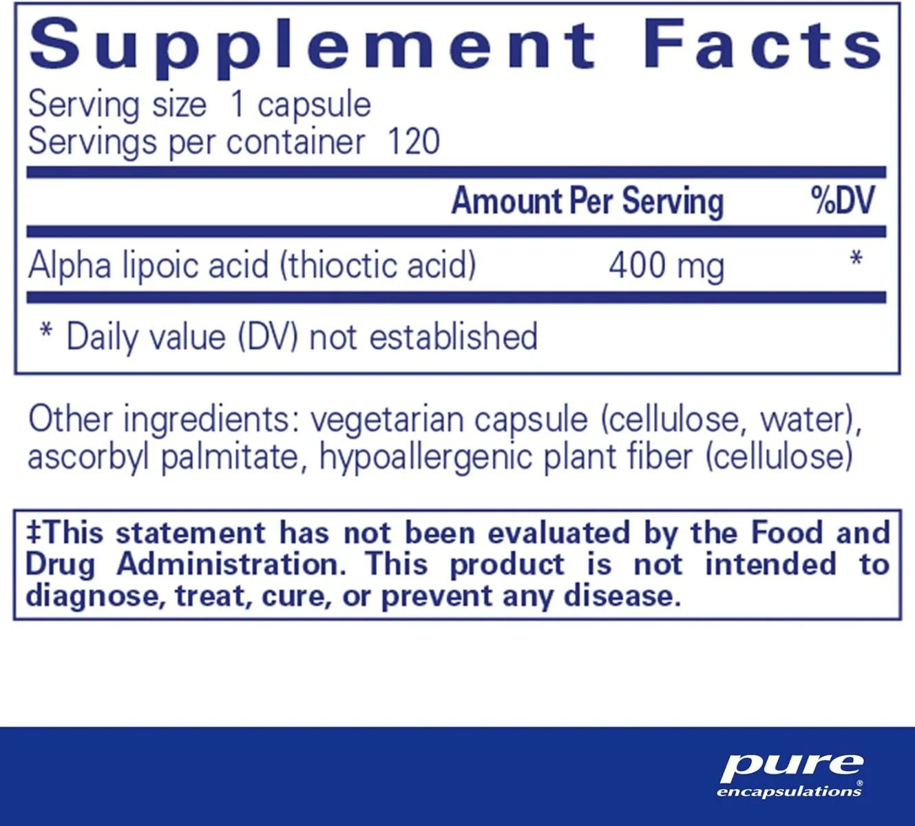 Alpha Lipoic Acid 100 MG 60 Veggie Caps - Image 2