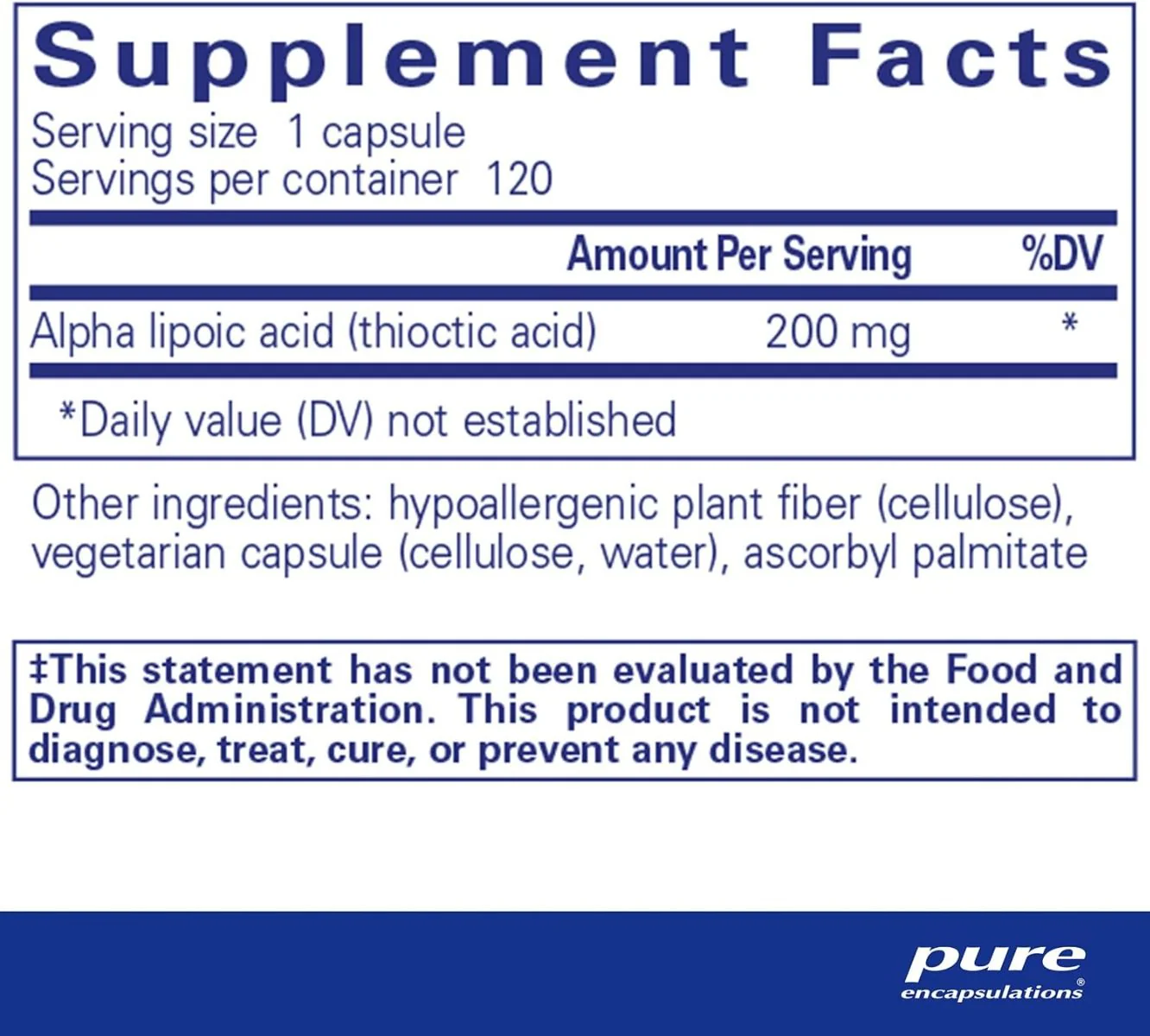 Alpha Lipoic Acid 200 Mg 120 Veggie Caps - Image 2