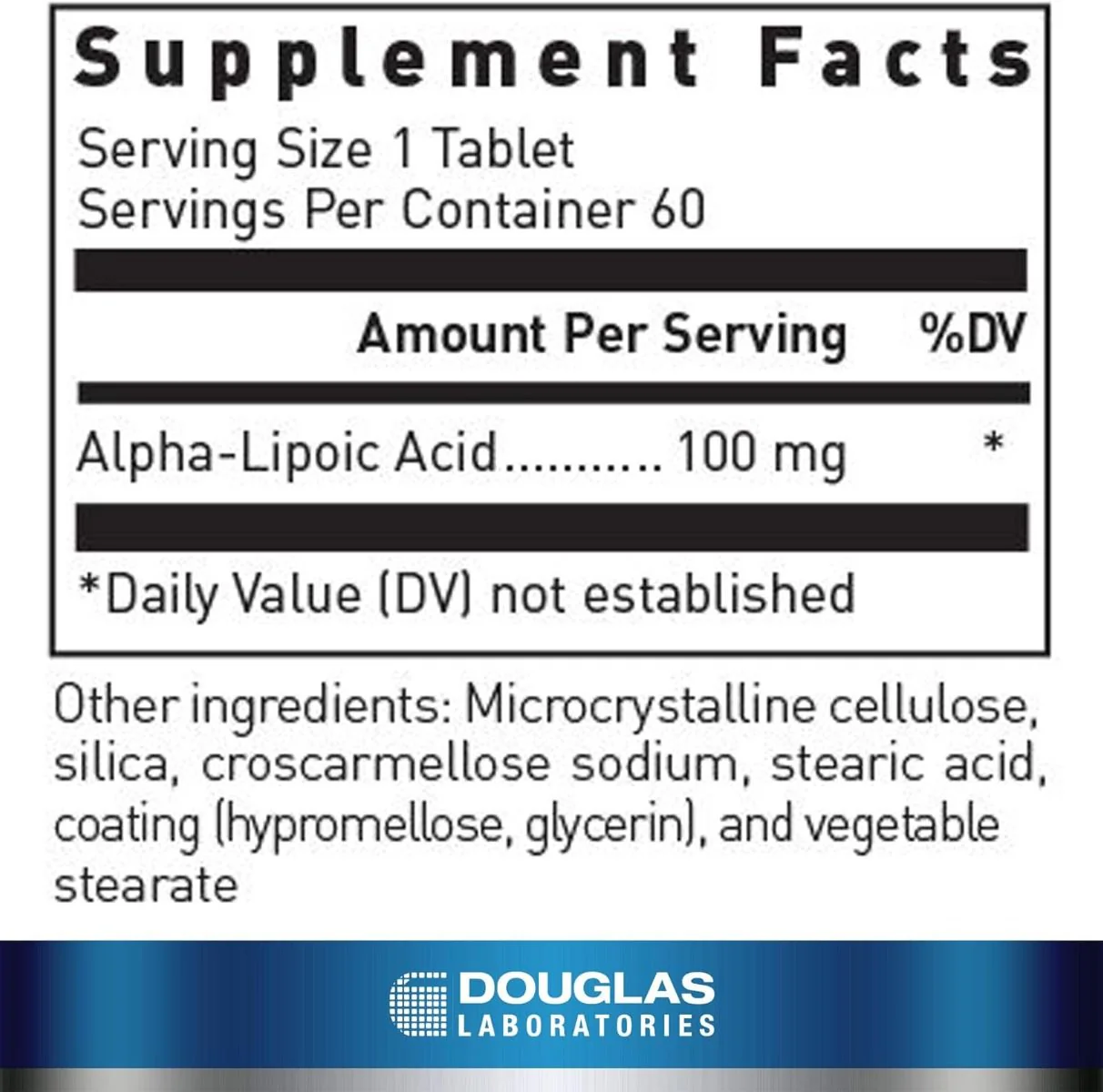 Alpha-Lipoic Acid 60 Tablets - Image 2