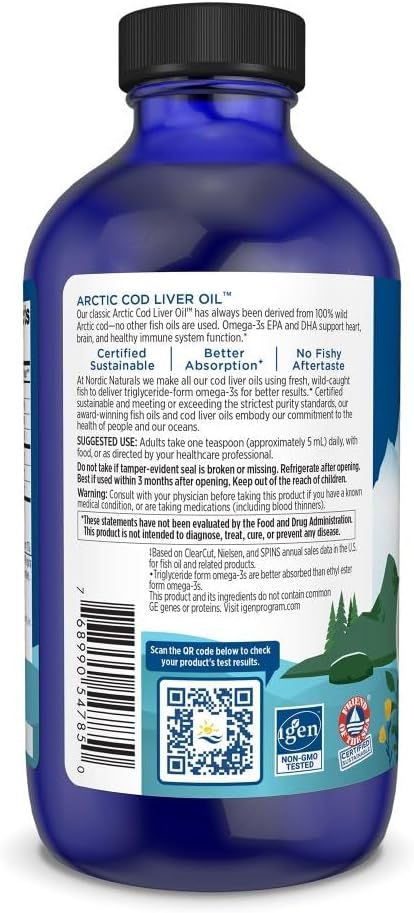 Arctic Cod Liver Oil Oz Liquid Orange - Image 3