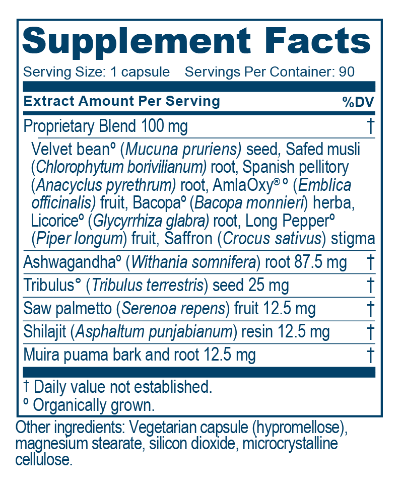 Ayu-Test Men's Hormone Health (formerly Purush) 90Veggie Caps - Image 2