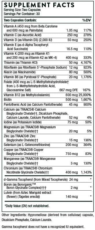 Basic Nutrients 2/Day 60 Capsules - Image 2