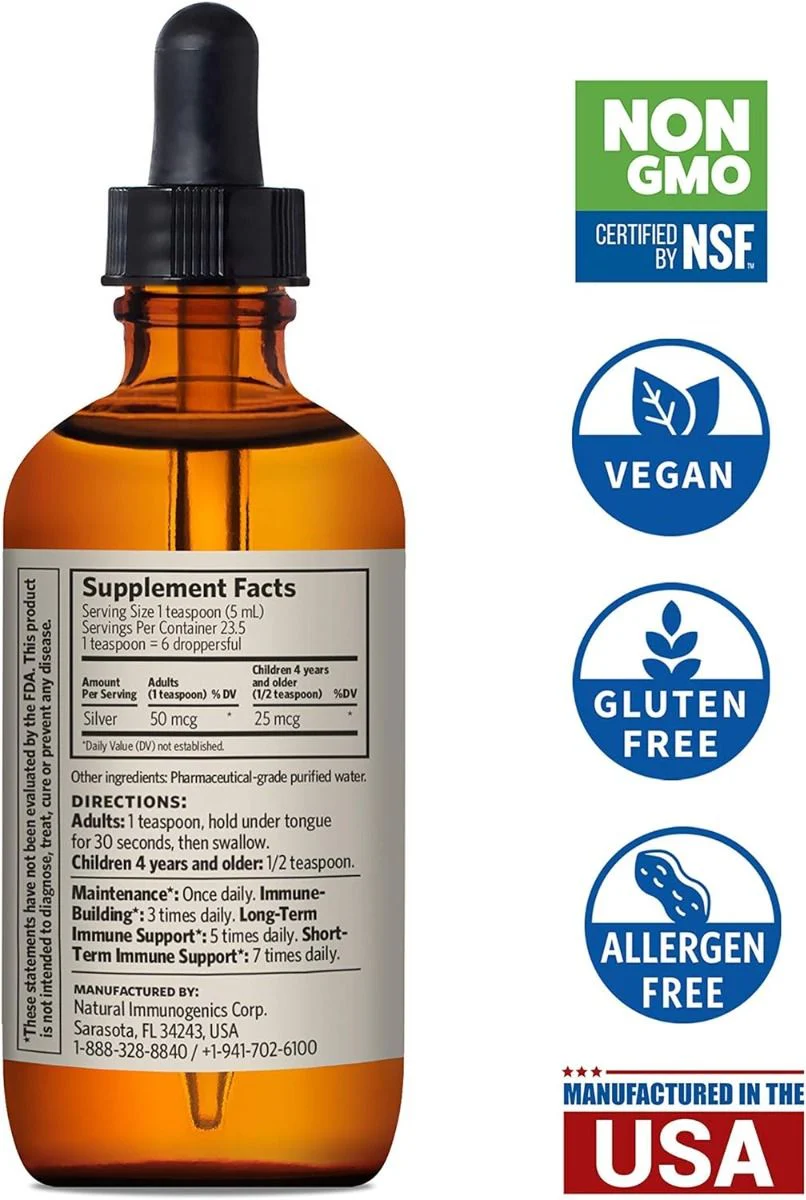 Bio-Active Colloidal Silver Hydrosol Dropper 10 PPM 4 OZ Liquid - Image 4