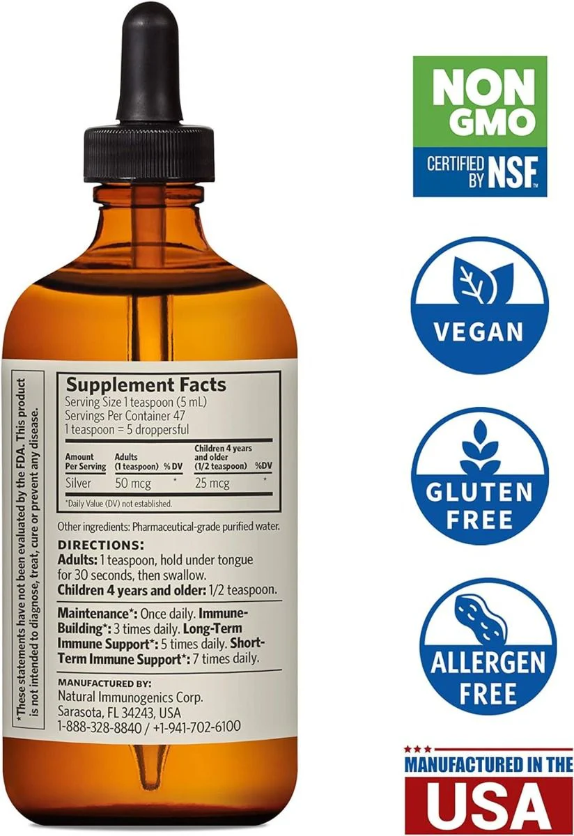 Bio-Active Colloidal Silver Hydrosol Dropper 10 PPM 8 OZ Liquid - Image 6