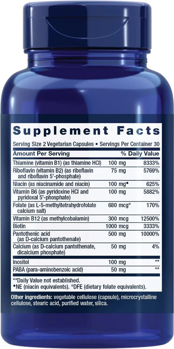 BioActive Complete B-Complex 60 Veggie Caps - Image 2