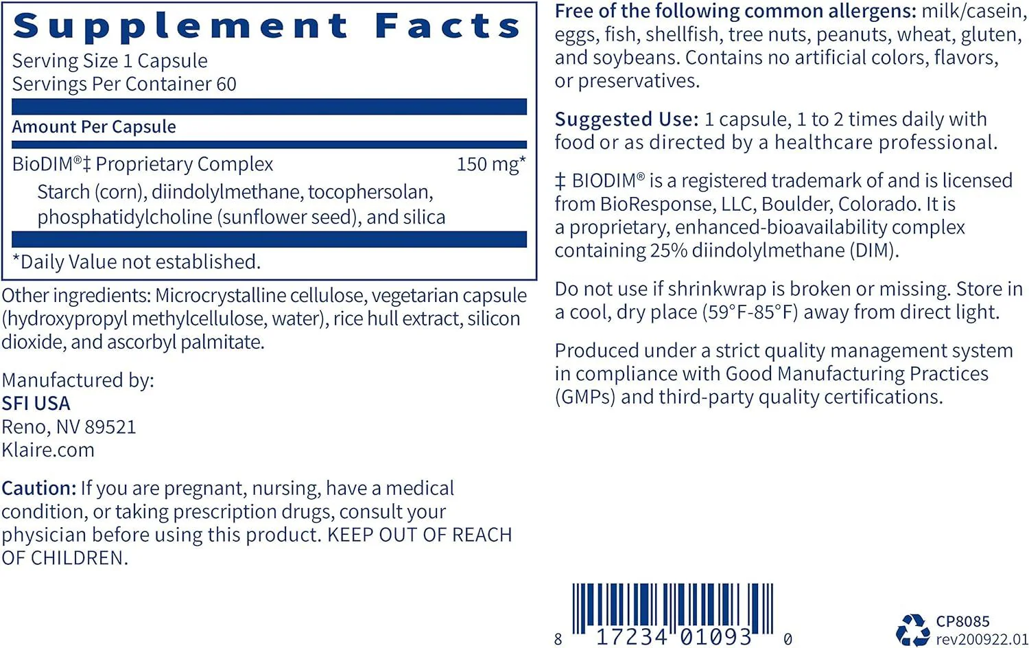 BioDIM 150 MG 60 Capsules - Image 2