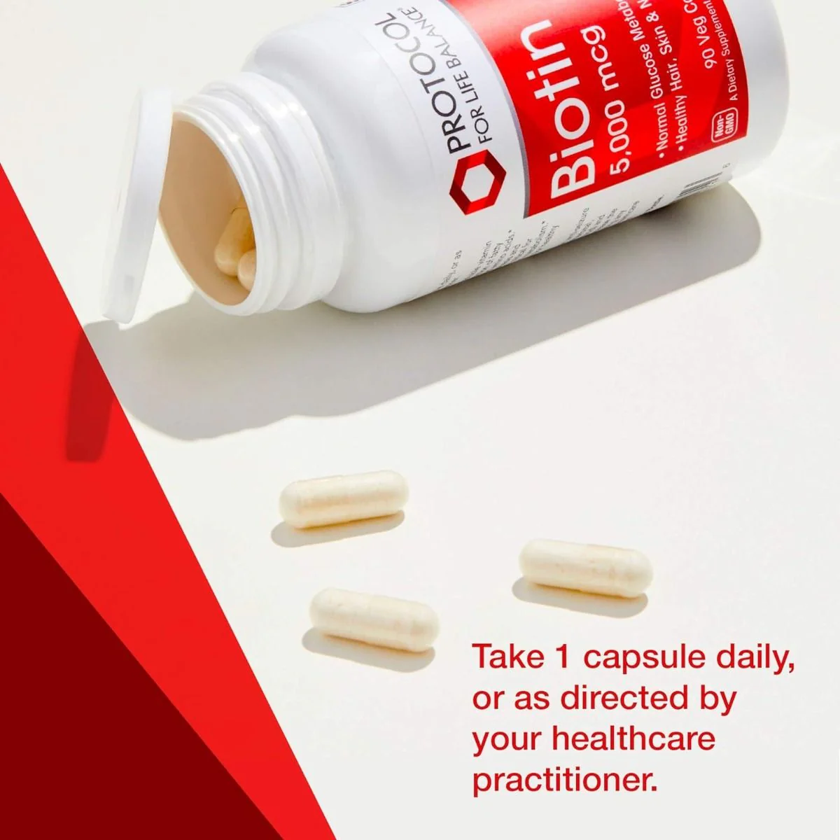 Biotin 5000 MCG 90 Vegan Capsules - Image 3