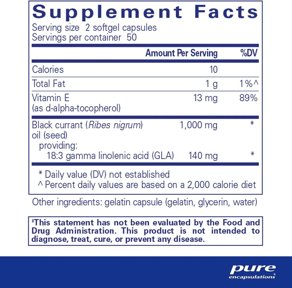 Black Currant Seed Oil 100 Softgels - Image 2