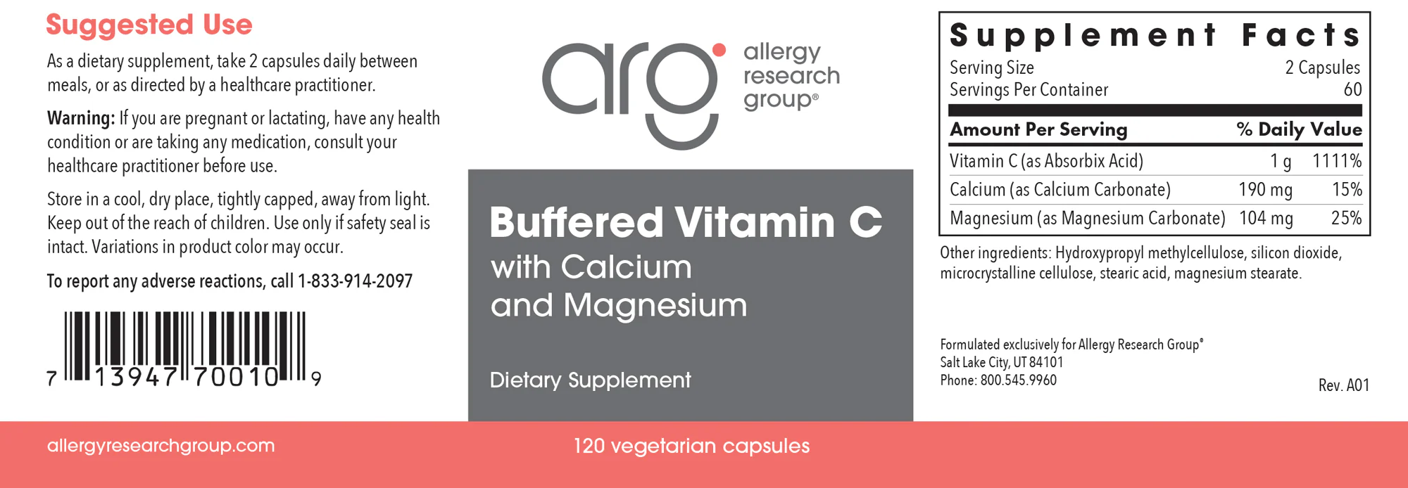 Buffered Vitamin C 120 Veggie Caps - Image 2