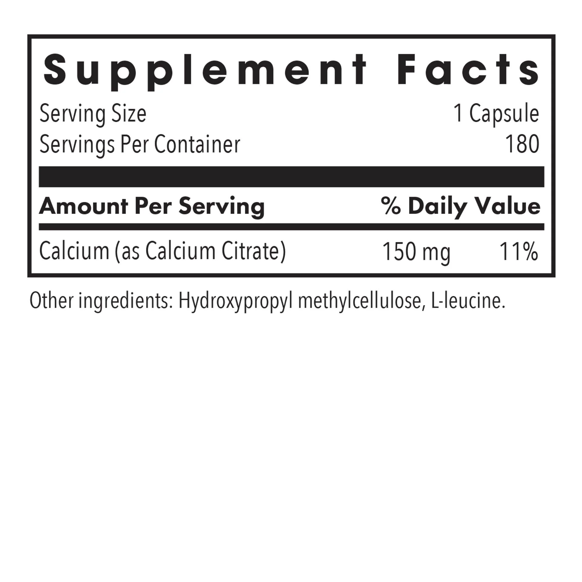 Calcium Citrate 150 mg 180 caps - Image 3