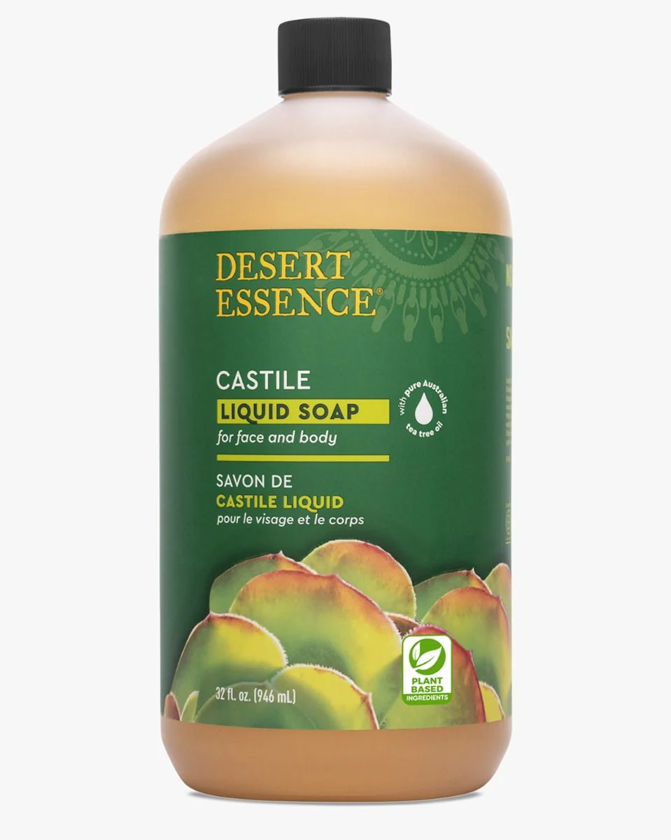 Castile Liquid Soap with Eco-Harvest Tea Tree Oil 32 Fl. Oz Soap - Image 2
