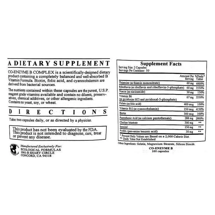 Co-Enzyme B Complex 100Capsule - Image 2
