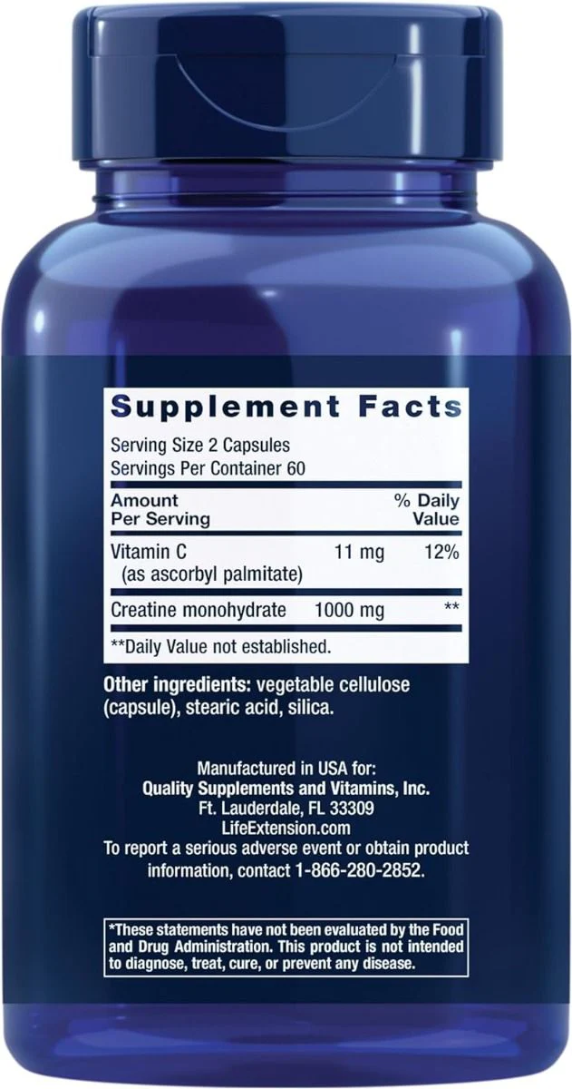 Creatine Capsules 120 Veggie Caps - Image 2