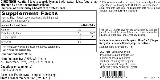 D-Ribose Powder 60 Servings - Image 4