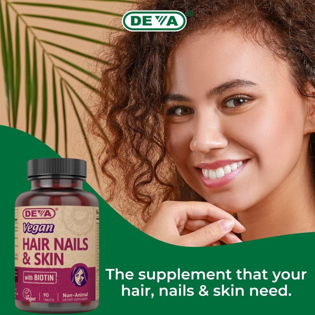 Deva Vegan Hair Nails and Skin 90Tablets - Image 2
