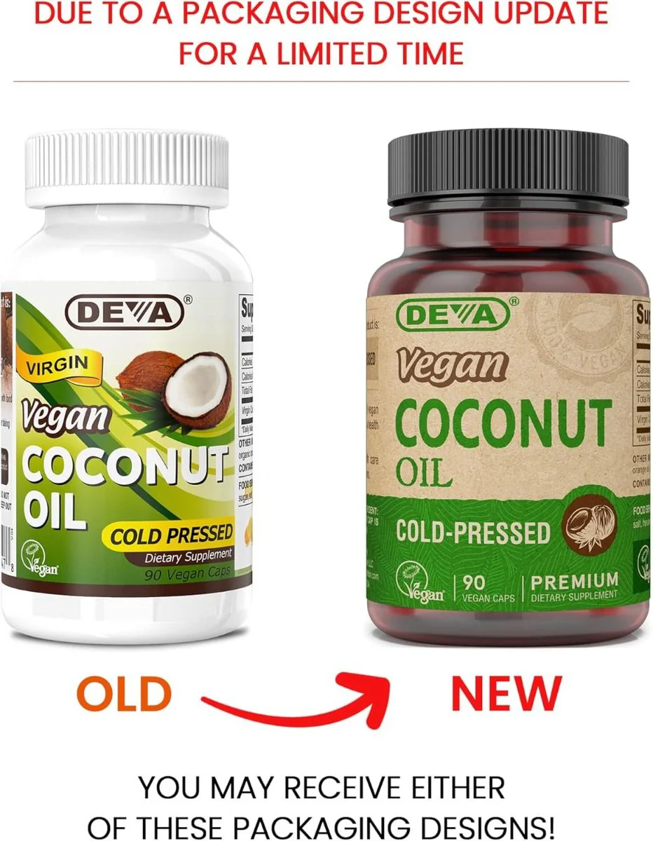 Devan Vegan Vitamins Coconut Oil 90Vegan Capsules - Image 4