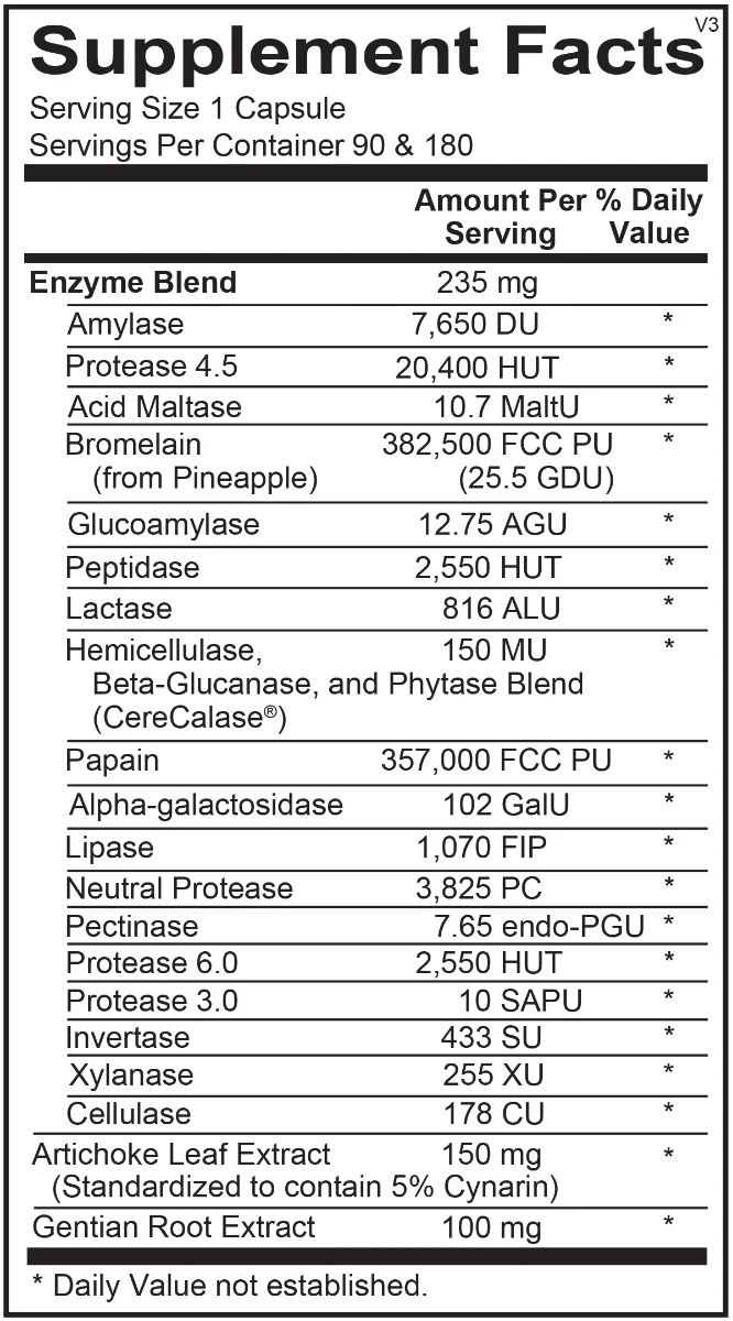 Digestzyme-V 180 Capsules - Image 2