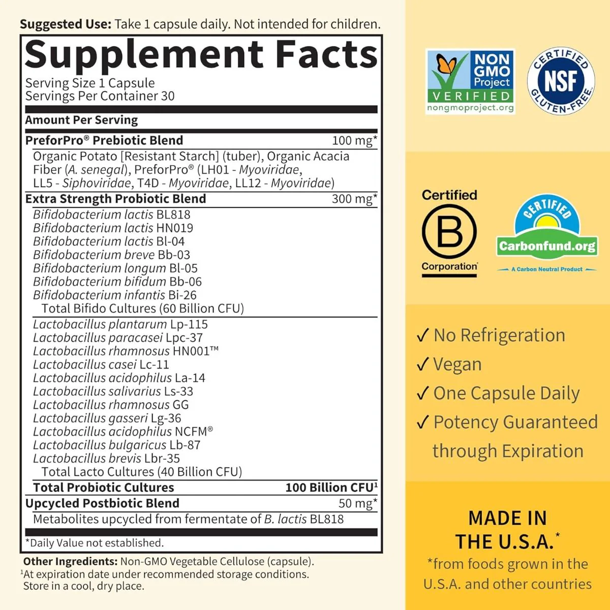 Dr. Formulated Probiotics 100 Billion 30 Veggie Caps - Image 7