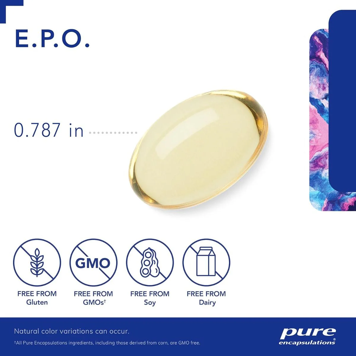 E.P.O. Evening Primrose Oil 500 MG 100 Softgels - Image 3