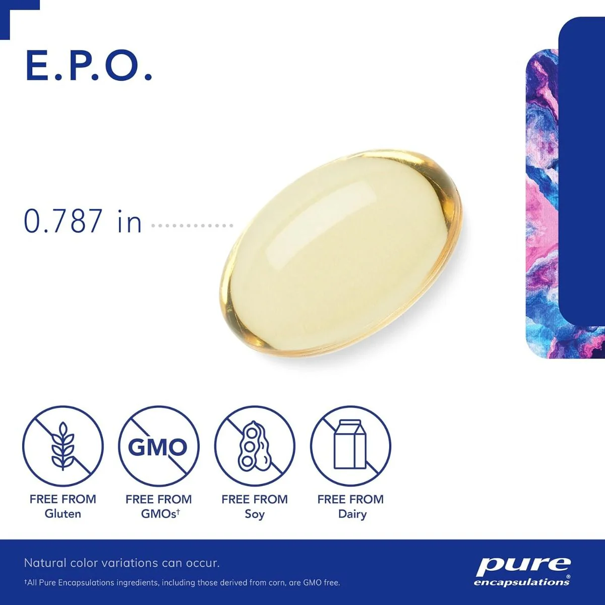E.P.O. Evening Primrose Oil 500 MG 250 Softgels - Image 3