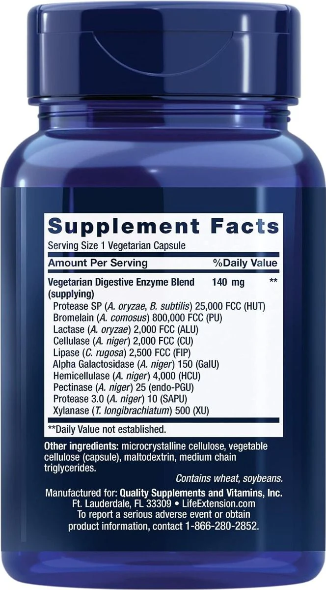 Enhanced Super Digestive Enzymes 60 Veggie Caps - Image 2