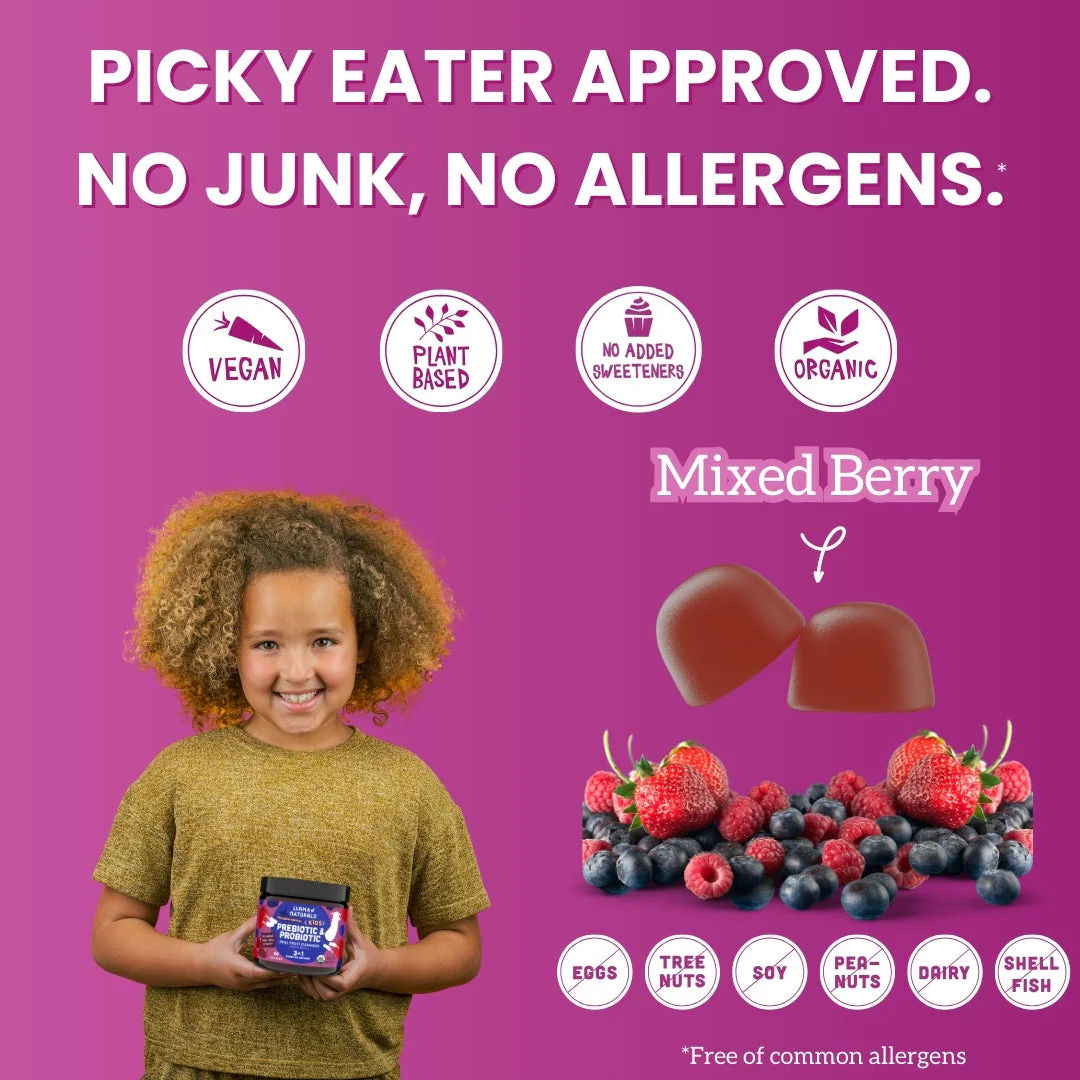 Family Gut Support Bundle – Kids + Adult Pre & Probiotic Gummies – Mixed Berry - Image 7