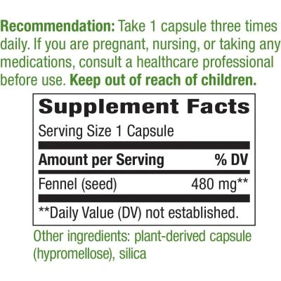 Fennel Seed 100 Capsules - Image 4