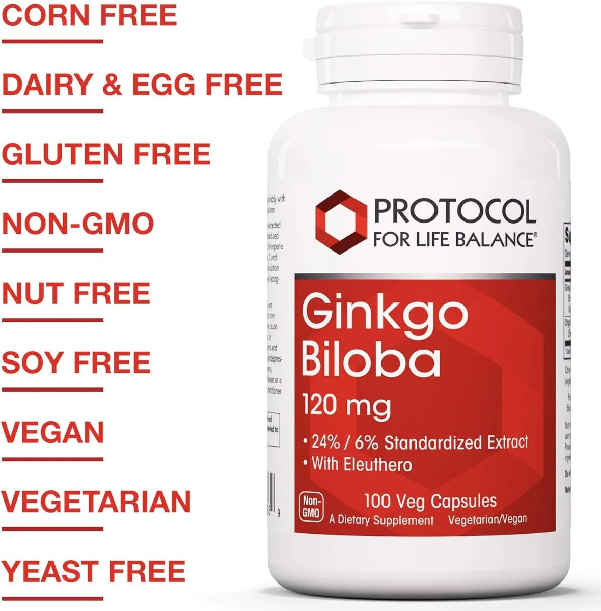 Ginkgo Biloba 120 MG 100 Vegan Capsules - Image 6