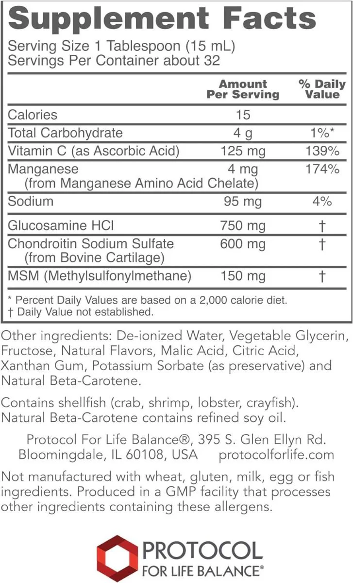 Glucosamine And Chondroitin Liq + MSM 16 Oz - Image 2