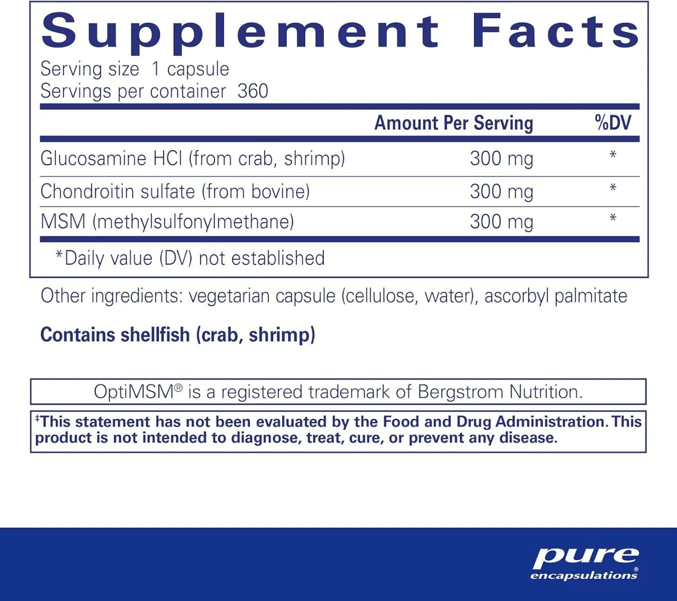 Glucosamine + Chondroitin with MSM 360 Veggie Caps - Image 2