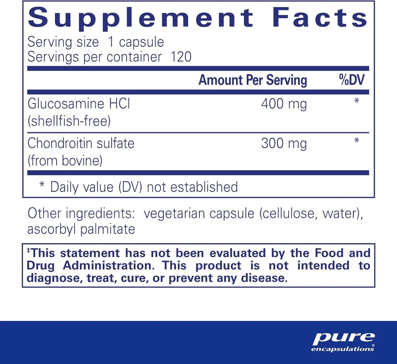 Glucosamine HCl + Chondroitin 120 Capsules - Image 2