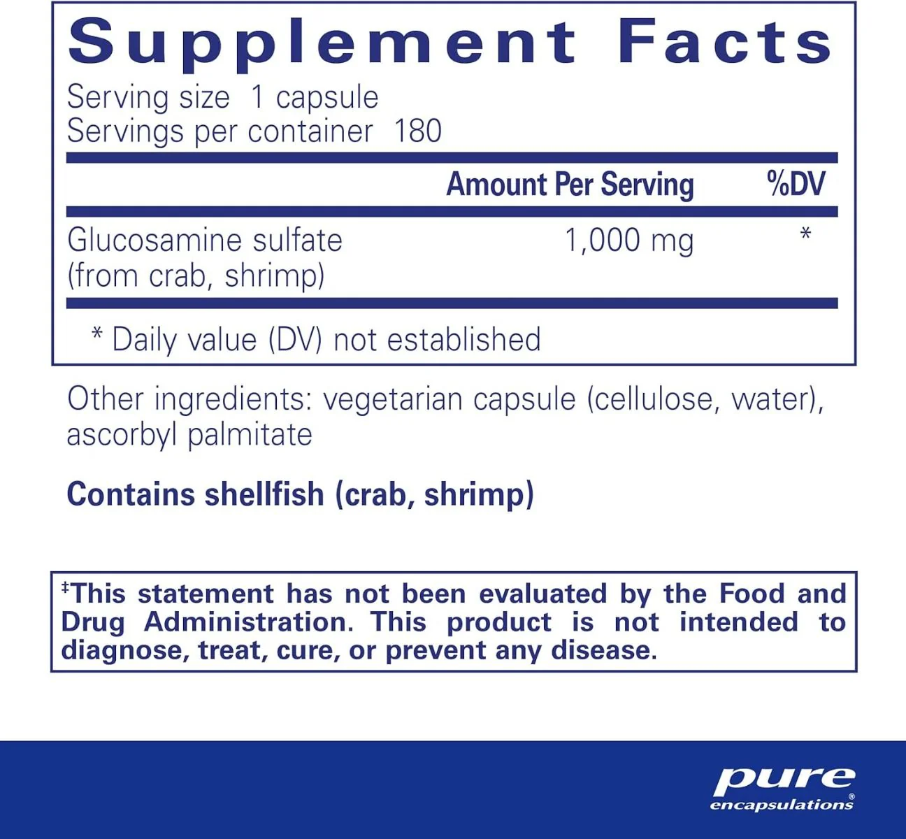 Glucosamine Sulfate 1000 MG 180 Veggie Caps - Image 2