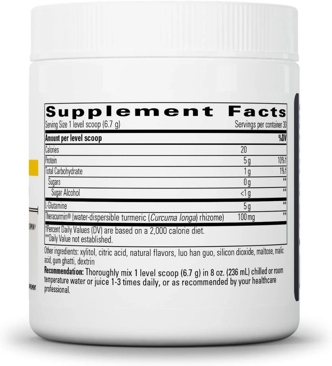Glutamine Forte 7.1 oz (201 G) Powder Lemon Lime - Image 2