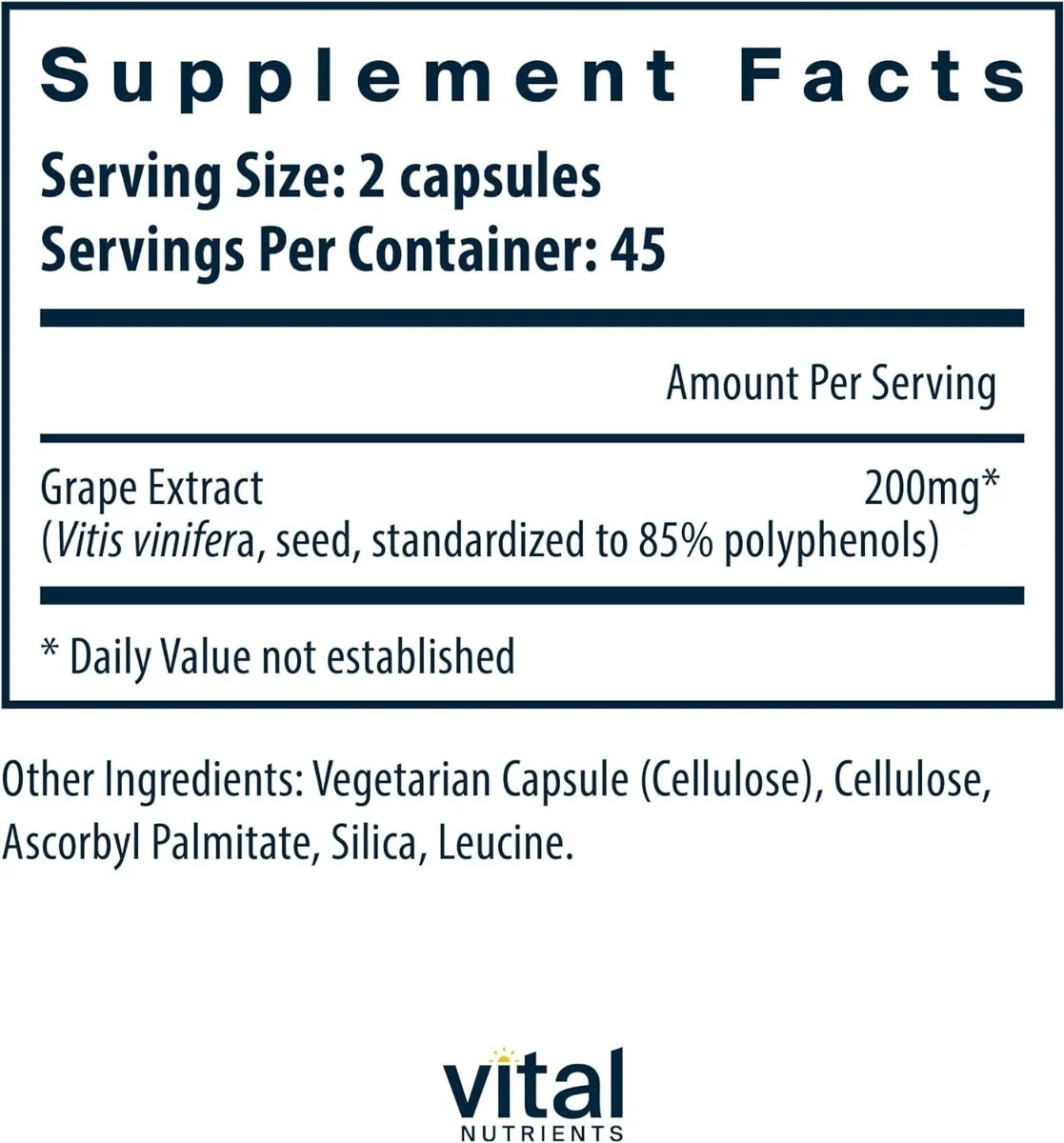 Grape Seed Extract 100 MG 90Capsules - Image 2