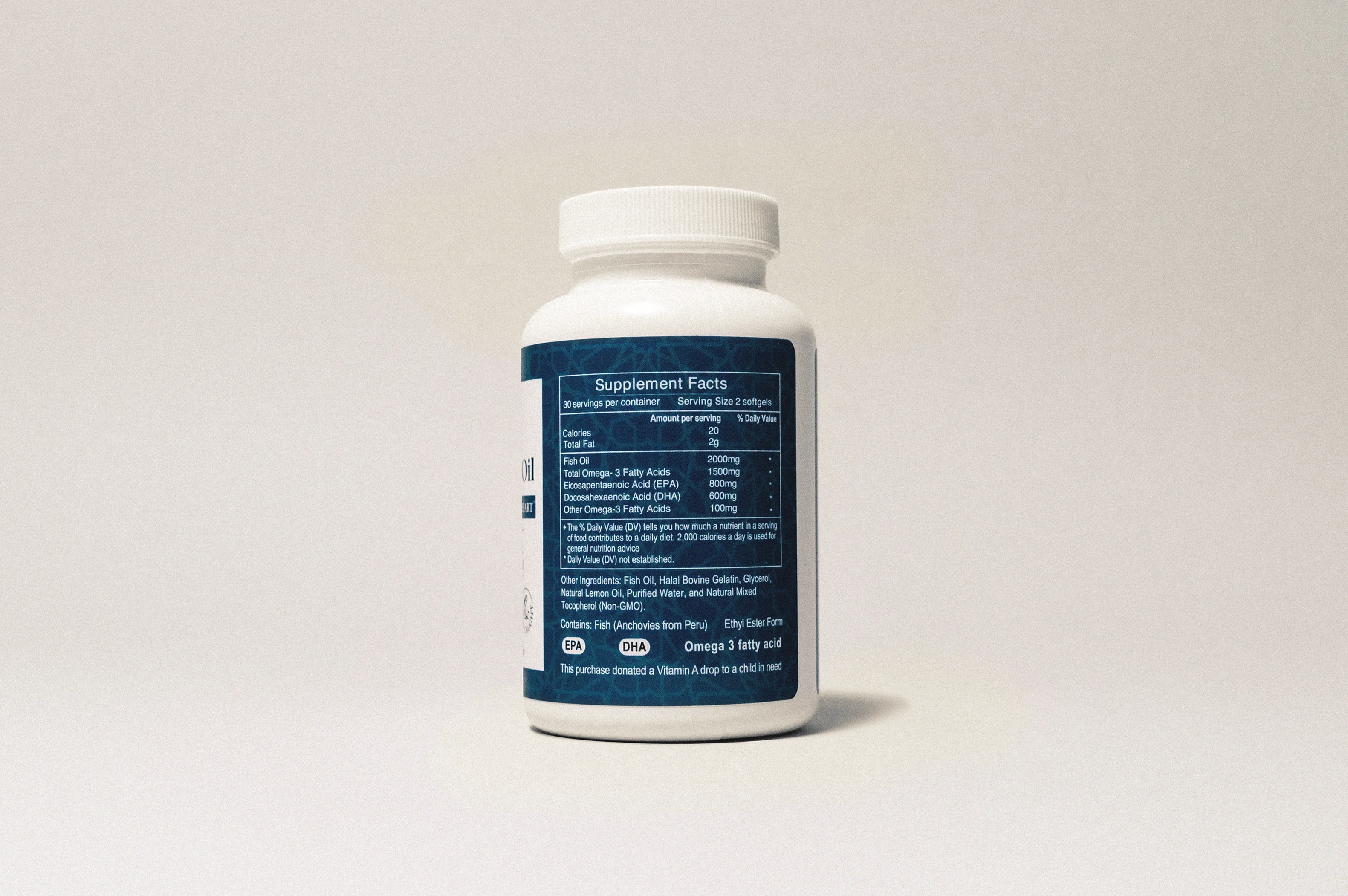 Halal Fish Oil 2000mg Omega-3 Soft Gels with EPA & DHA - 60 Count | Salaam Nutritionals - Image 3