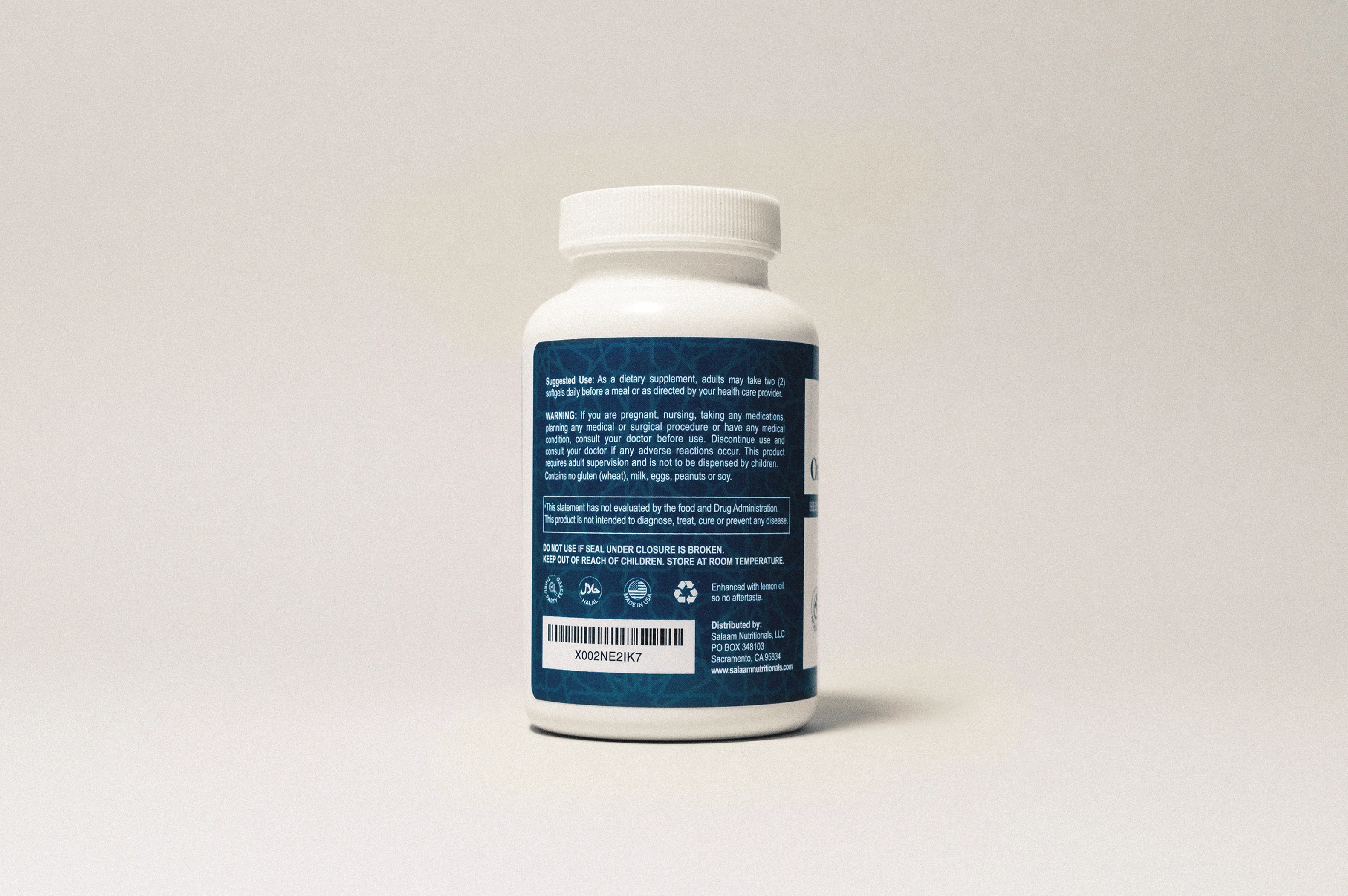 Halal Fish Oil 2000mg Omega-3 Soft Gels with EPA & DHA - 60 Count | Salaam Nutritionals - Image 4