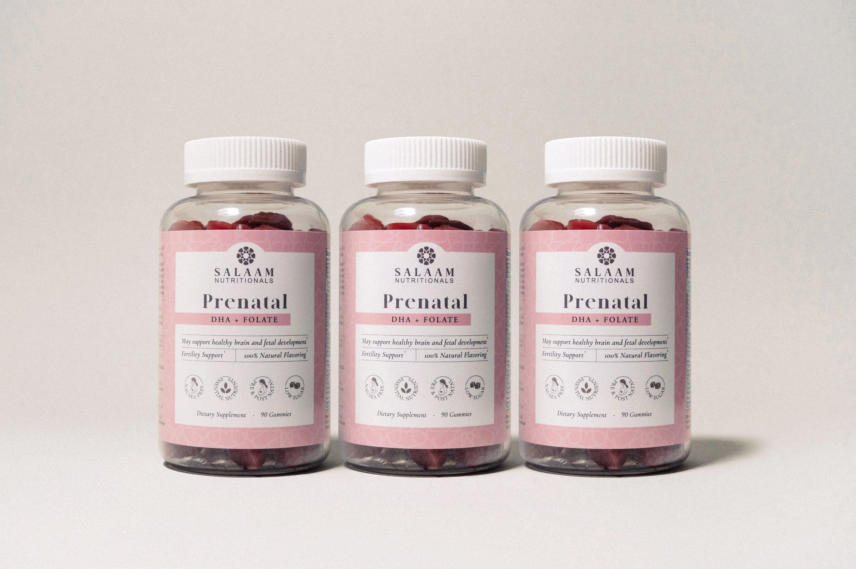 Halal Prenatal Vitamins - Gummy Multivitamins with Folate & DHA - 90 Count | Salaam Nutritionals - Image 4