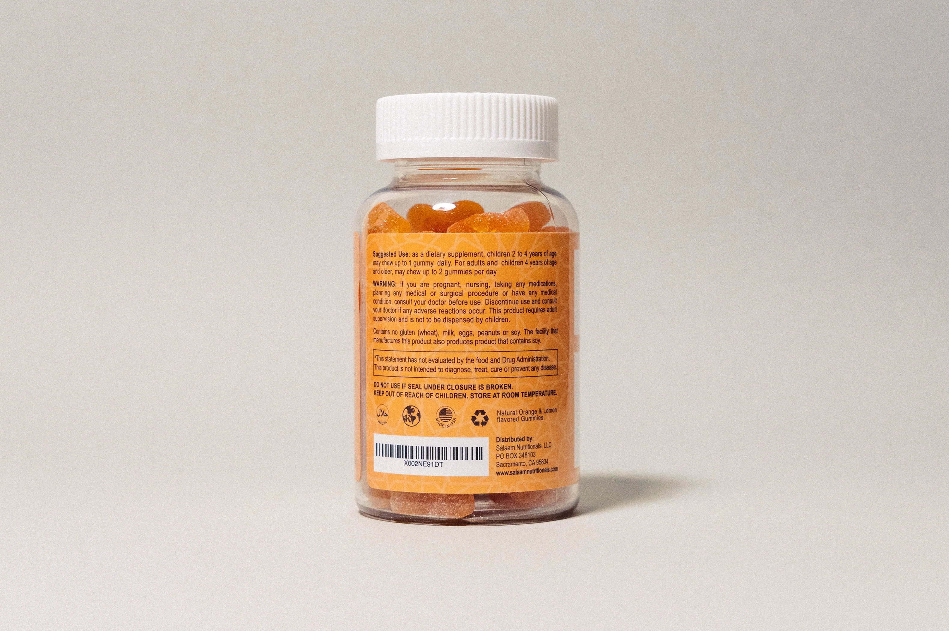 Halal Vitamin C Chewable Gummies - 60 Count | Salaam Nutritionals - Image 2