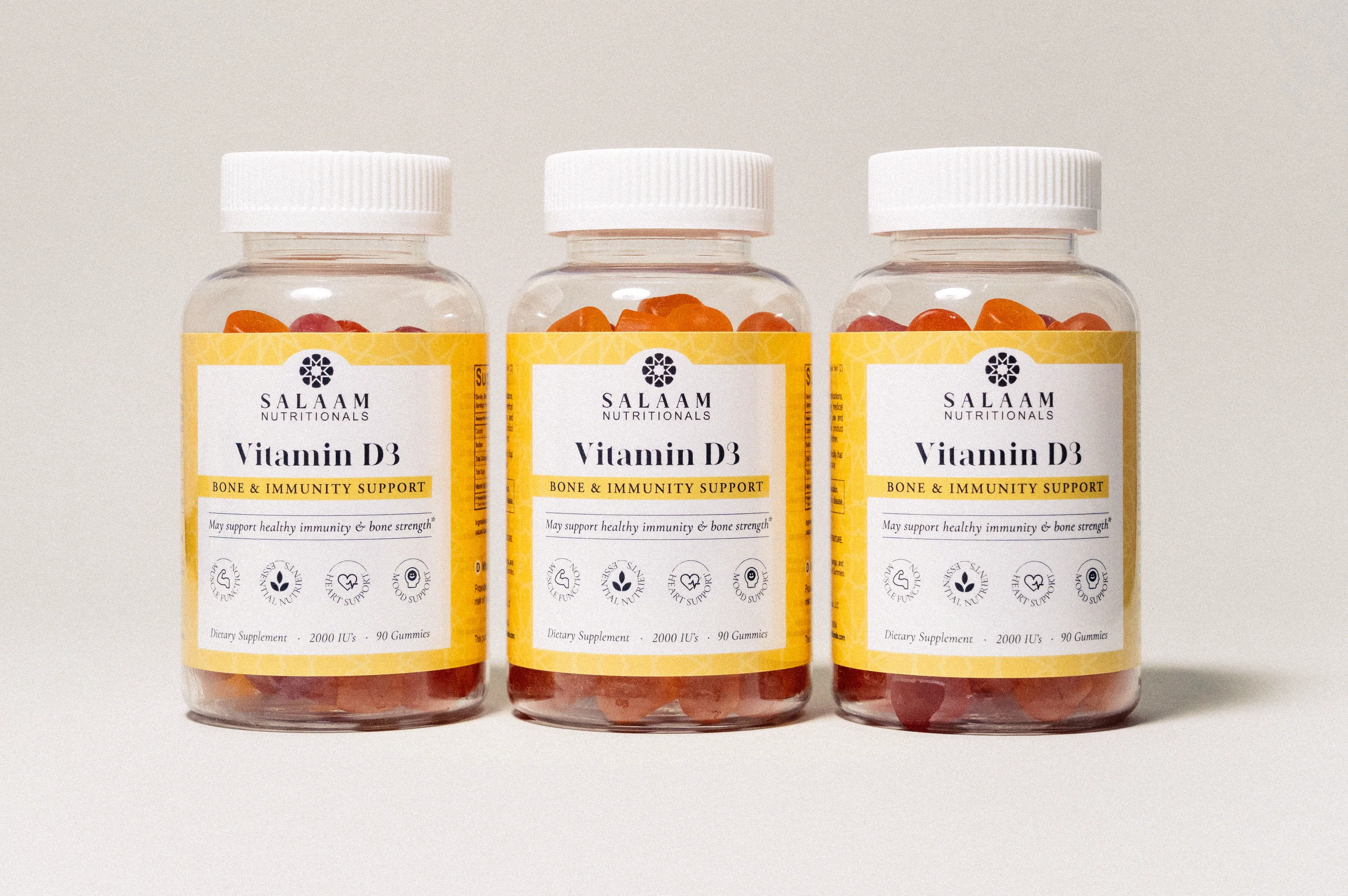 Halal Vitamin D3 2000 IU Gummies - 90 Count | Salaam Nutritionals - Image 5
