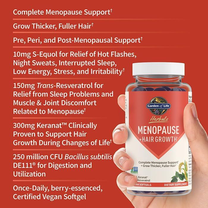 Herbals Menopause + Hair Growth 30 Veg Softgel - Image 3
