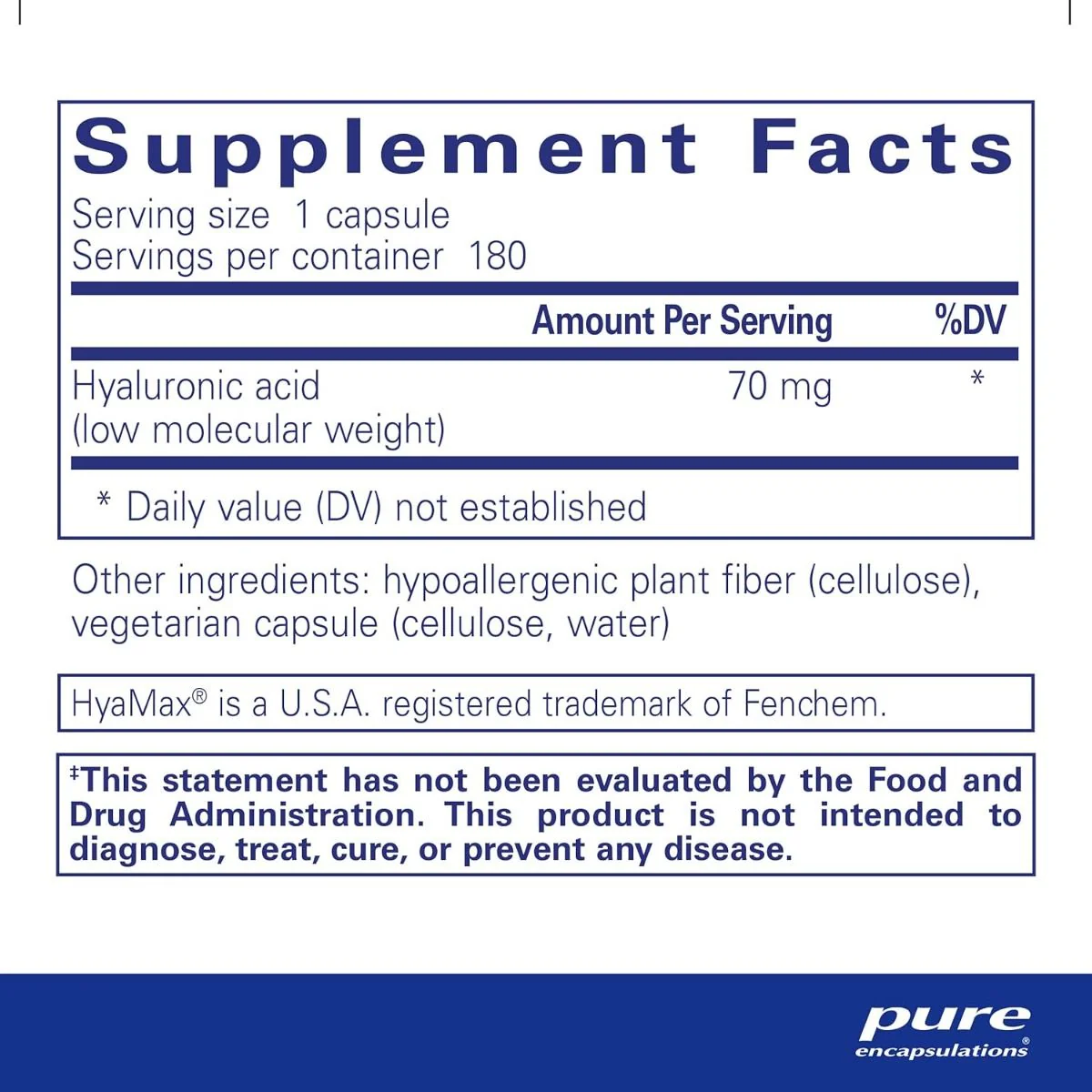 Hyaluronic Acid 180 Capsules - Image 2
